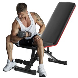 OLIXIS Adjustable Weight Bench for Full Body Strength Training, Foldable Workout Bench with Incline Decline Flat Positions, 795 lbs Capacity Dumbbell for Home Gym, Sit Up and Ab Exercises