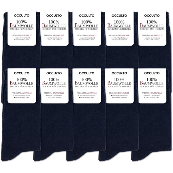 Occulto Men's 100% Cotton Socks, Pack of 10/20, Model: Ingo