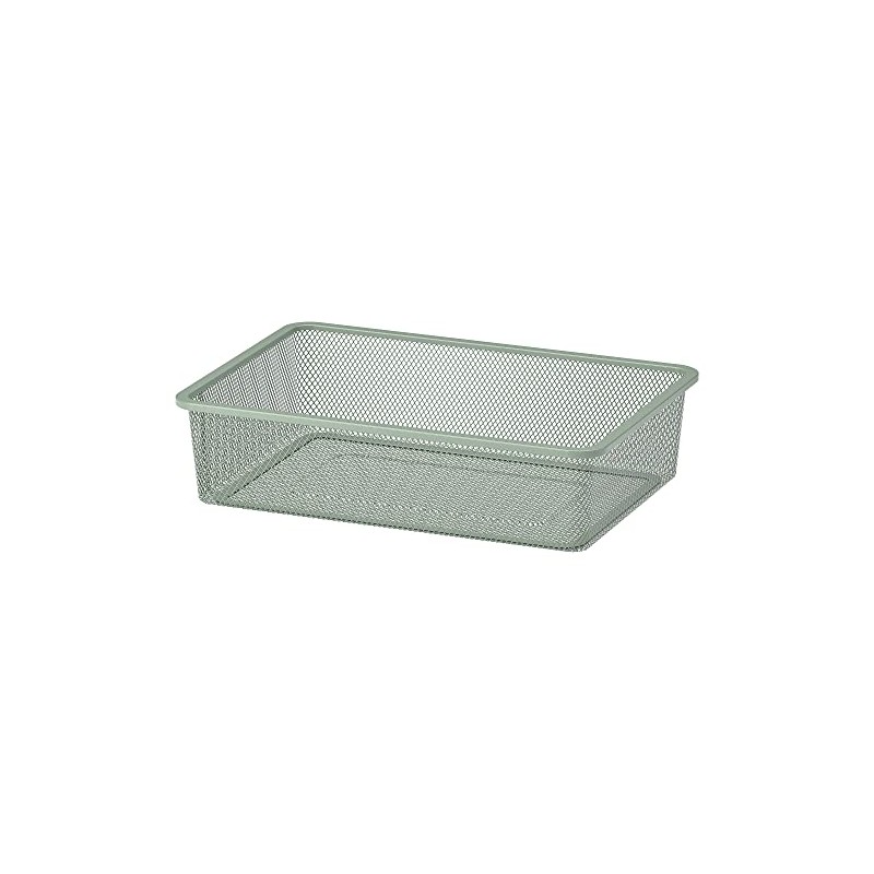 Ikea TROFAST mesh storage box, 42x30x10 cm, light green-grey
