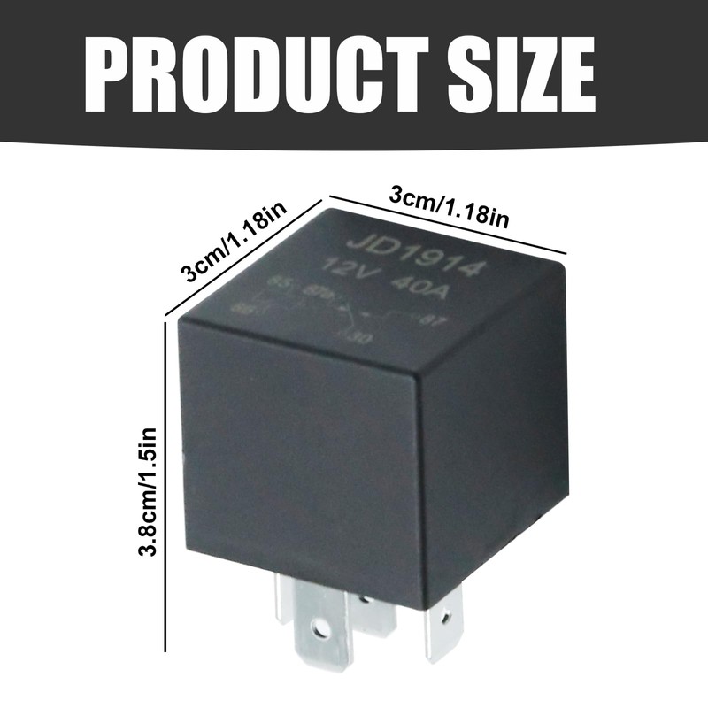 Vkinman 2Pcs 4RD93168001 Waterproof Relay 12V 40A, Replacement for Hella