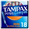 Tampax Pearl Compak Super Plus Tampons, 18 each