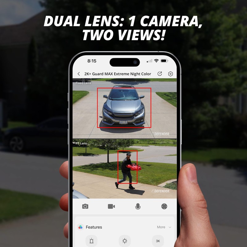 Defender AI Powered 2K+ Guard MAX Extreme WiFi Camera, Night