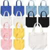 Amylove Mini Tote Bag Sublimation Blank Canvas Tote Bags Reusable Grocery Bags DIY Sack Goody Bag for Party Event Bag(9 x 8 Inch,Vibrant Color,12 Pcs)