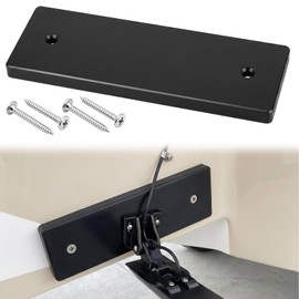 Verdanzia Transducer Mounting Plate with Screws, UV-Resistant Transducer Mounting Board Hardware Kit, Marine-Grade Boat Transom Pad for Fish Finder and Sonar 12" X 3.5" X 0.75" (Black)