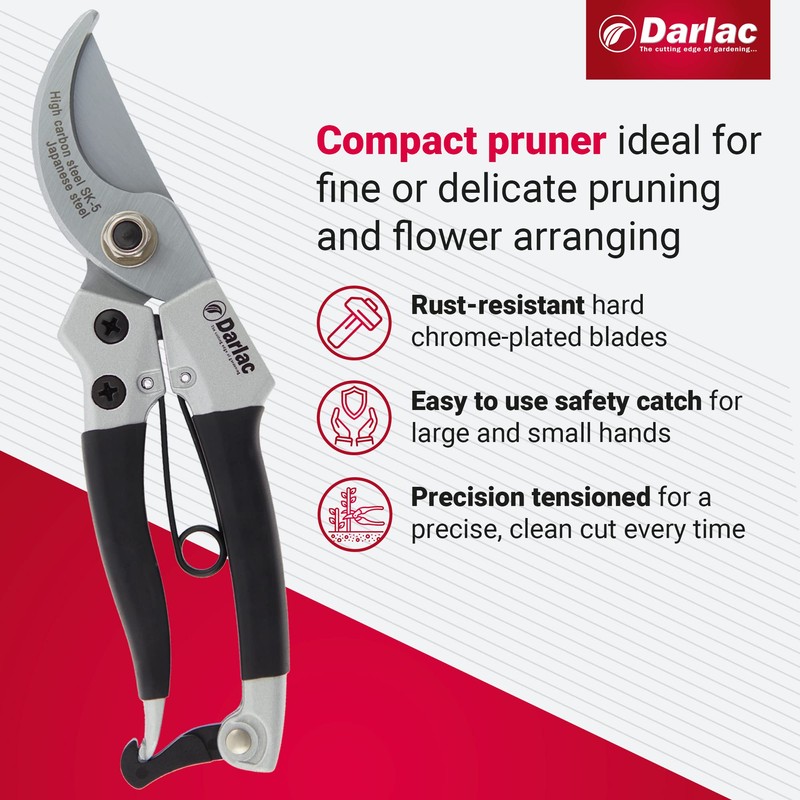 Darlac Compact Pruner - Razor-Sharp Bypass Pruners for General Pruning