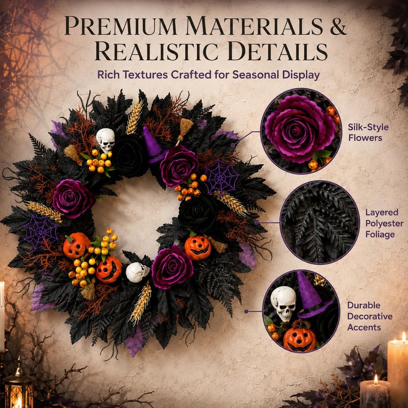Halloween Wreath for Front Door