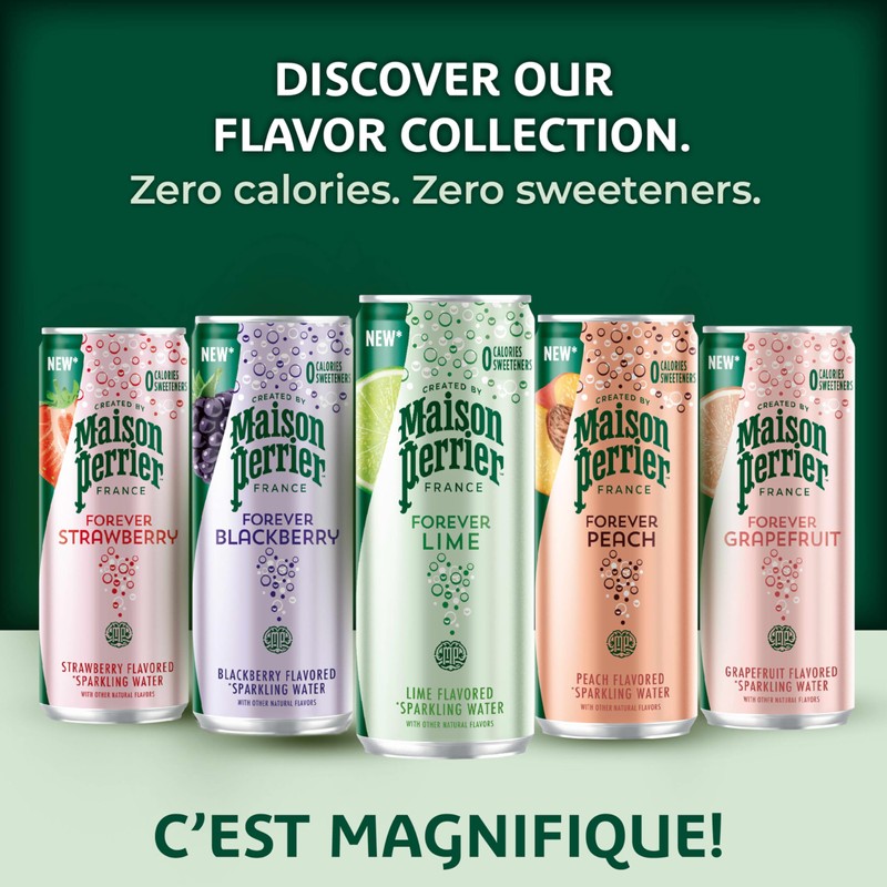 Maison Perrier Forever Lime Flavored Sparkling Water, 11.15 Fl Oz