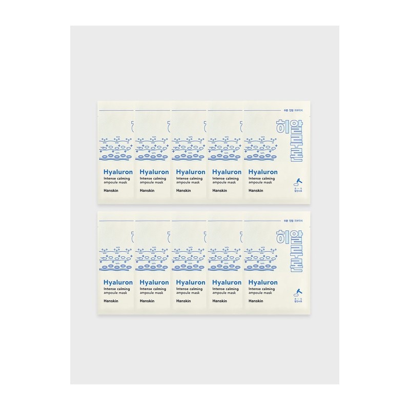 Hanskin Intense Calming Ampoule Mask Pack 23g 10 sheets (Hyaluronic