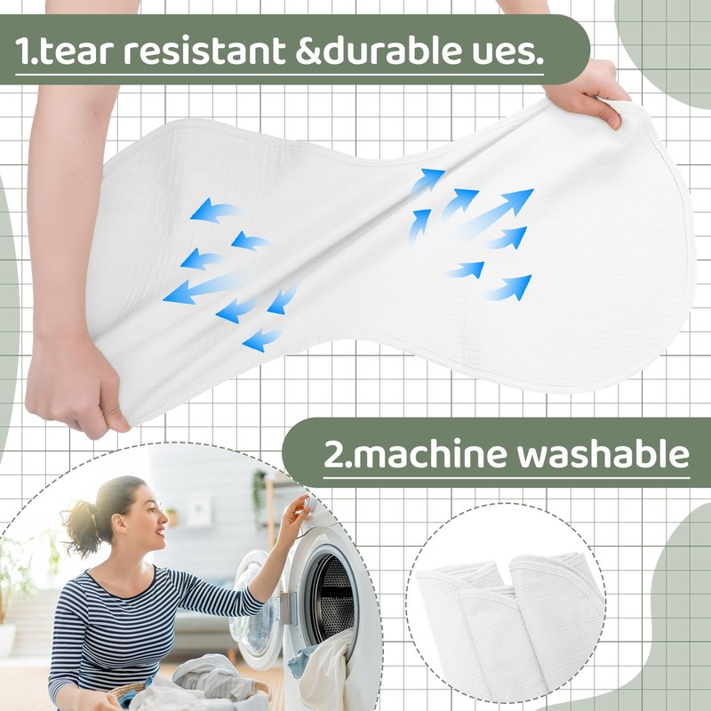 Hahafelt 3 Pcs Changing Pad Liners Fits in Peanut Shape