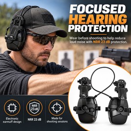 Electronic Noise-Reduction Earmuffs for Shooting – Hearing Protection Headphones for Hunting, Range & Outdoor Use