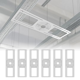 KastLite 6-Pack New Construction Mounting Plate for 2" to 6" Wafer Downlights | Flat Rough-in Bracket for LED Recessed Ceiling Lights | Galvanized Steel, 6 Trim Sizes, 26" Length Fits 16″-24″ Joists