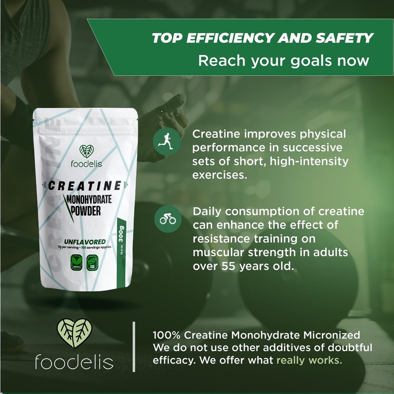Creatine Monohydrate Powder After or Pre Workout 300 Grams 100