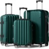 Luggage Set of 3 Hardside Carry on Suitcase Spinner Wheels&TSA