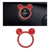 Augeny Bling Car Engine Start Button Cover, Rhinestone Key Ignition