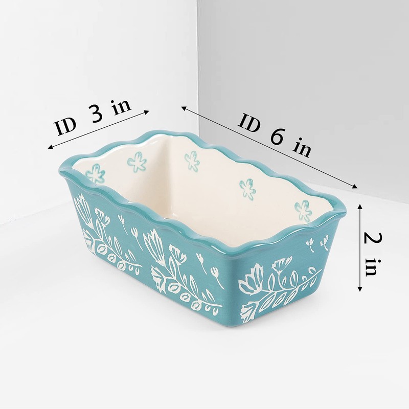 Wisenvoy Mini Loaf Pan Bread Pan Ceramic Loaf Pans for