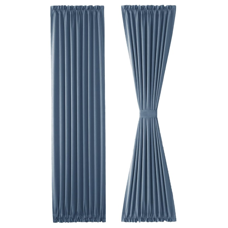 DWCN French Door Curtains – Rod Pocket Thermal Blackout Curtain