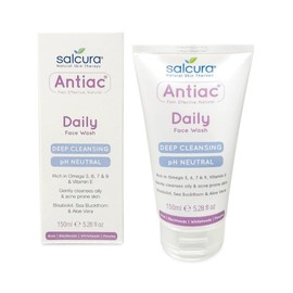 Salcura Natural Skin Therapy, Antiac Daily Face Wash, Effective Daily Cleansing For Skin Prone To Acne & Blemishing, Leave Your Skin Soft, Supple & Cleansed, No Nasties 150ml