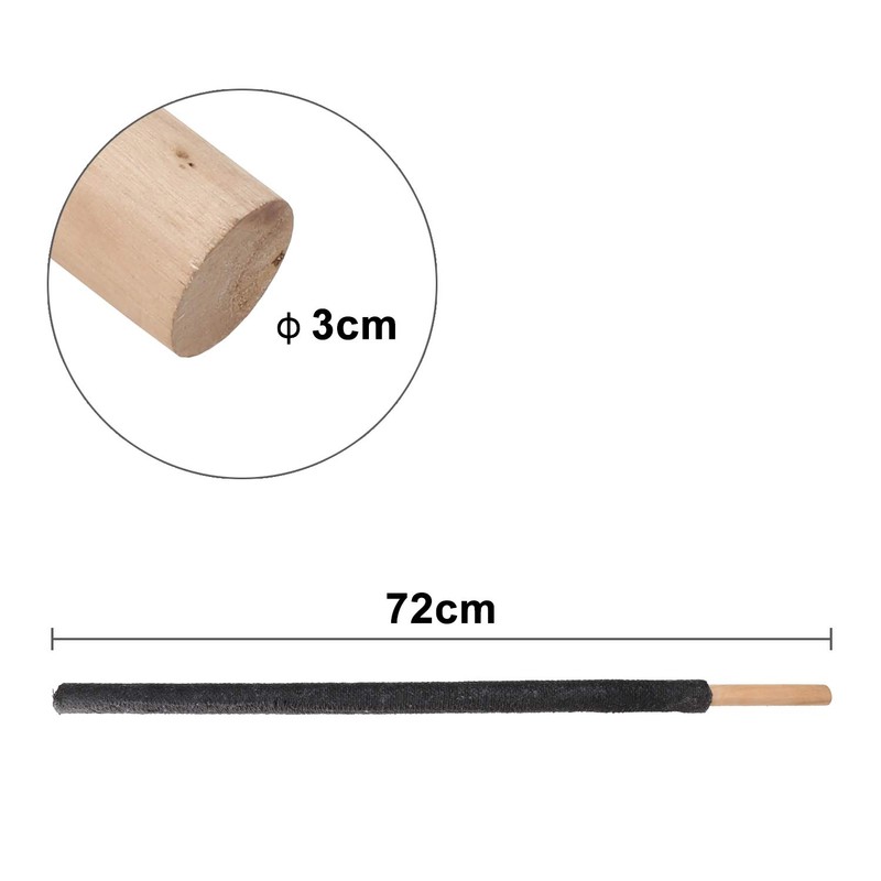 Eulenke Pack of 50 Wax Torches with Hand Guard, 90-100