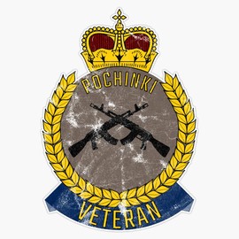 HOF Trading Pubg Veteran - Pochinki Vinyl Sticker Waterproof Decal Laptop Wall Window Bumper Sticker 5"