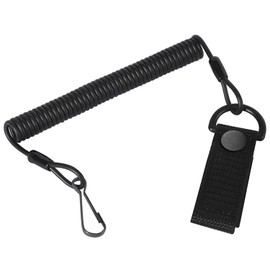 Tactical lanyard with spiral key ring for keys and torches, elastic and durable key ring spiral, secure hold for outdoor activities or tactical use