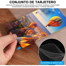 Hojas para Almacenar 900 Tarjetas, Transparente y Claro, 50 Páginas Fundas para Tarjetas de Doble Cara para Cartas Almacenamiento Colección Paginas del Album Collection (Transparencia)