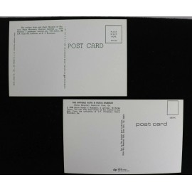 Vintage Lot of 2 Postcards Antique Cars 1917 Peerless 1908 Buick Model X NOS