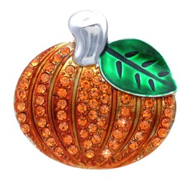 cocojewelry Fall Pumpkin Brooch Pin Thanksgiving Jewelry (Pumpkin)
