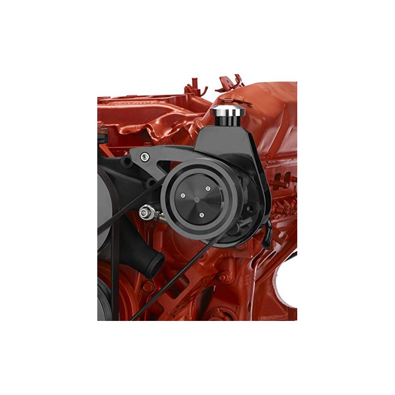 Black Power Steering Bracket for Big Block Chrysler - 383