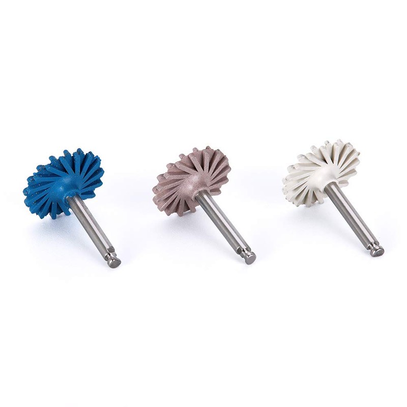 6Pcs Dental Rubber Polisher Composite Resin Polishing Wheel Spiral Flex