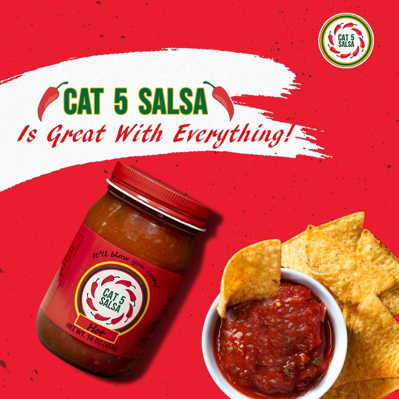 Cat 5 Salsa - Hot Chili Sauce - Bold Blend
