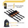 Strapinno 4pcs Retractable Ratchet Straps Bundle 1 in x 6