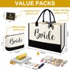 Bride Gifts Canvas Tote Bag with Makeup Bag, Wedding Gifts