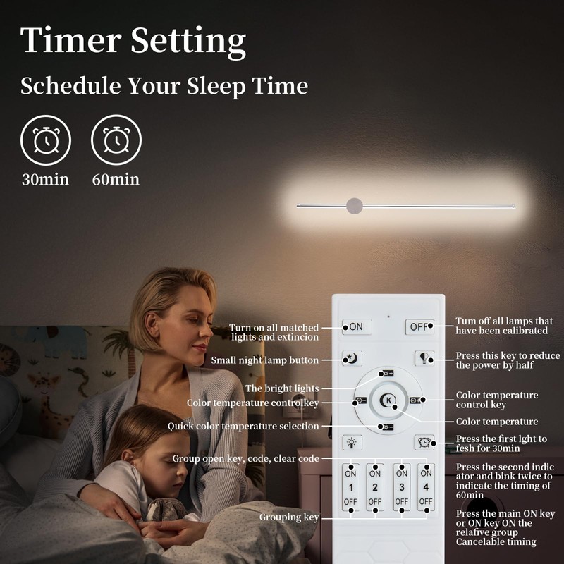 KELUOLY Modern Chrome Plug in Wall Sconce with Remote, Dimmable