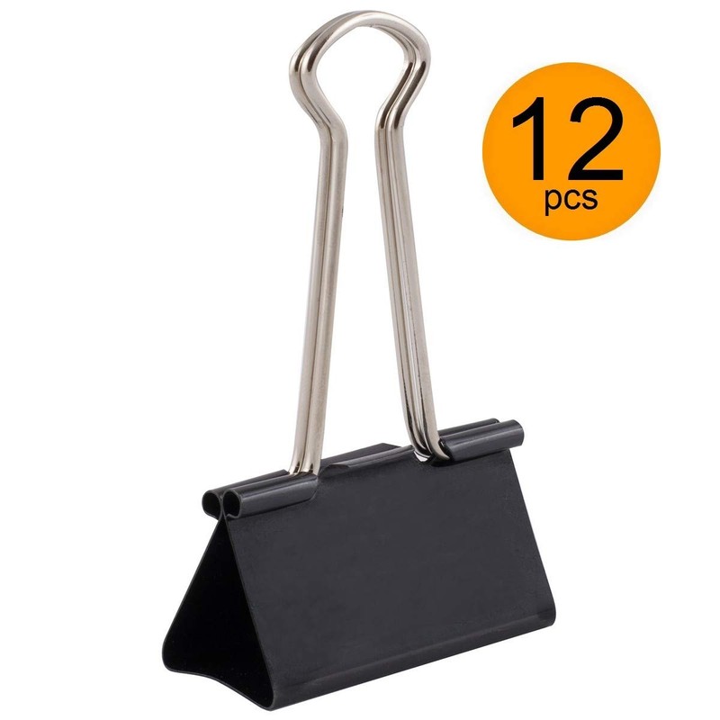 D.RECT Foldback Clips, Multi-Purpose Clips, Paper Metal Binder Clips for