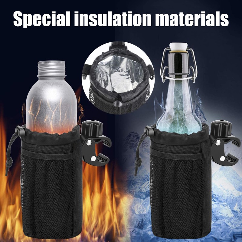 Motorcycle Cup Holder with Clamp Oxford Fabric Drink Cup Can