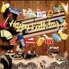 Musical Instrument Birthday Party Banners Gold Happy Birthday Banners Music