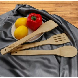 SHXWELL Spurtle Kitchen Tools Set Spatula Cooking Utensils 7 Piece Bamboo Wooden Set NEW