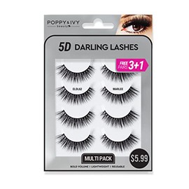Poppy & Ivy 5D Darling Lashes - 4 Pairs (Marlee)