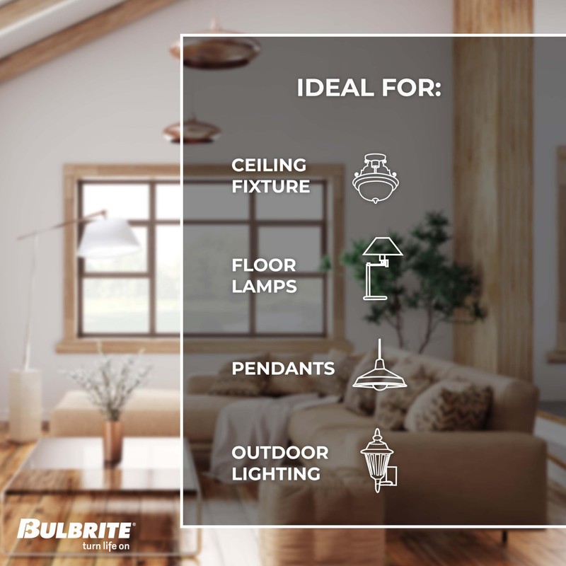 Bulbrite LED Grand Filament Nostalgic Orb Shaped Light Bulb, 60