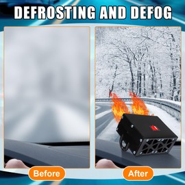 DaisyInner 500w Car Heater 12 Volt Camping Heaters Kit Car Camping Windshield Window Defogger Defroster for Winter Automobile Windscreen Camper(12v)