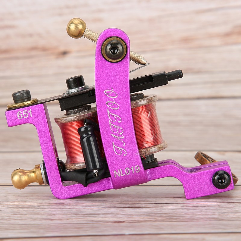 Space Aluminum 12 Wraps Coil Tattoo Machine Body Art Liner