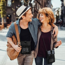 VULKIT Neck Wallet Passport Holder with RFID Protection Travel Wallet Neck Pouch Travel Essentials for Men Women