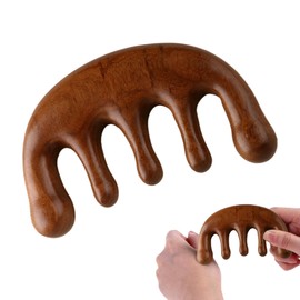 1PCS Wooden Scalp Massager Scalp Stimulator Comb Meridians Scalp Massage Wooden Massager Comb Sandalwood Head Natural Scalp CombScalp Comb No Static Wide Tooth Comb for Head Scalp