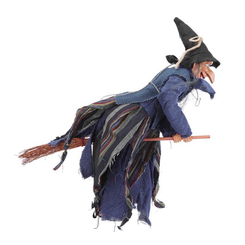 Blue Hanging Horror Witch Decorative Voice Control Hanging Prop Decoration