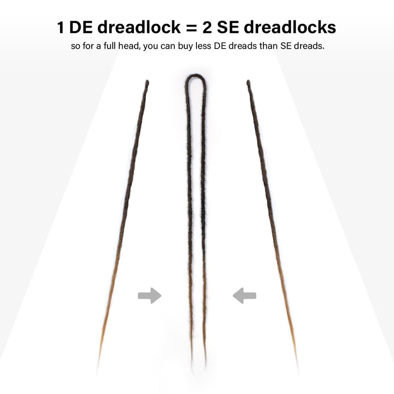 Sangtok Double Ended Dreadlock Extensions, 24 inch Lavender Thin 0.6cm