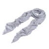 Premium Long Solid Color Dolka Dot Frayed Edge Scarf, Gray