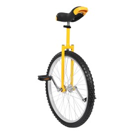 SHONFYVS 24In Unicycle Fitness Bicycle Training Balance Bike Adjustable Height Exercise Cycle Thickened Steel Frame&Wheel Rim for Office Workers Students Cycling Enthusiasts Above 5.74ft (Yellow)