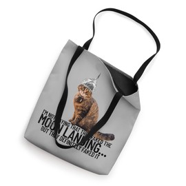 Conspiracy Cat Moon Landing Conspiracy Theory Tin Foil Hat Tote Bag