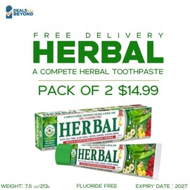 Al Riyan Herbal Toothpaste 5-in-1 Natural, Al Riyan, Fluorid