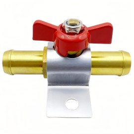 Lophtnix 5/8" Barb PEX Valve, 16mm OD Brass Ball Valve with Butterfly Handle & Base, 90 Degree Turn, Full Port